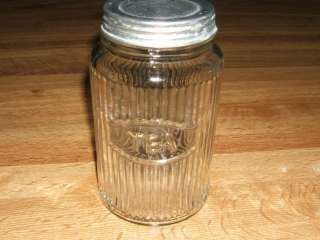 Vintage Depression Glass TEA Canister W/Lid  
