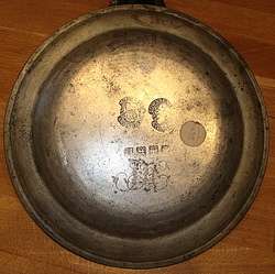 FINEST ANTIQUE ENGLISH PEWTER PLATE, TOWNSEND & COMPTON, c. 1801 