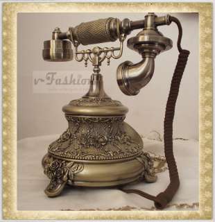 Vintage Rotary Phones 20S European Antique Style Telephone Ornate 