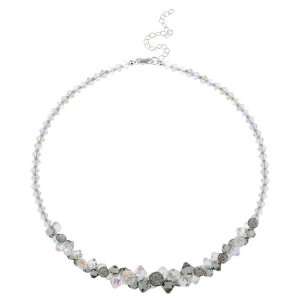  Sterling Silver Grey and Aurore Boreale Swarovski Elements 