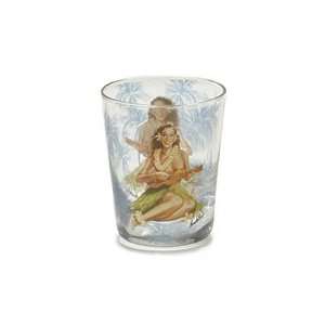  UKULELE PIN UP GIRL   HANDBLOWN SHORT SHOT GLASSES 