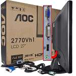 27 AOC 2770VH1 DVI / HDMI / VGA 1080p LCD Monitor w/Speakers   NEW 