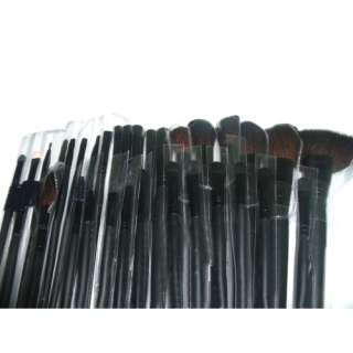 32 Pcs Full Animal Hair Cosmetic Make Up Brushes Set with Leather 