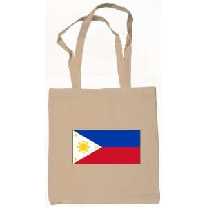 Philippine Flag Tote Bag Natural