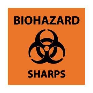  S90P   Biohazard Sharps , 7 X 7, Pressure Sensitive 
