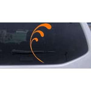 Leaf Swirl Car Window Wall Laptop Decal Sticker    Orange 20in X 37 