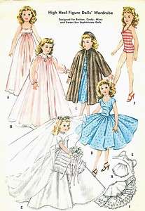 OLD 12 REVLON MISSY DOLL CLOTHES PATTERN 2162  