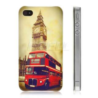   BIG BEN BUS HARD SNAP ON BACK CASE COVER FOR APPLE iPHONE 4 4S  