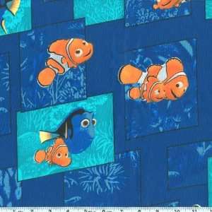  45 Wide Finding Nemo Aquarium Frames Blue Fabric By The 
