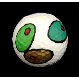  Outrageous Olives Design  Hand Painted   Golf Ball Sports 