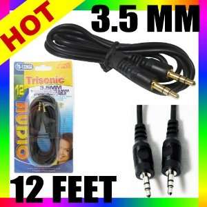  12 FT CAR AUDIO 3.5MM JACK AUX AUXILIARY CABLE IPOD  