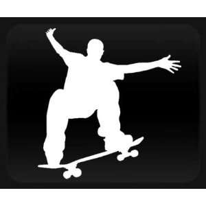  Skateboarder 2 White Sticker Decal Automotive
