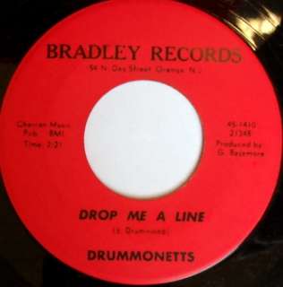 rare Soul 45 DRUMMONETTS funky soul BRADLEY Listen  