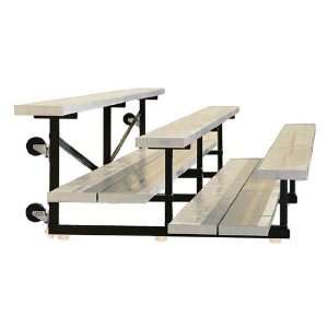   Portable Bleachers   3 Rows   Double Footplank