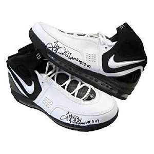 Tyrus Thomas Autographed / Signed 2007 Game Used Black / White Shoes
