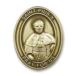  Gold St. Pius X Visor Clip 