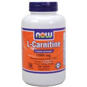 Now Foods, L Carnitine 1000 mg 100 Tablets Health 