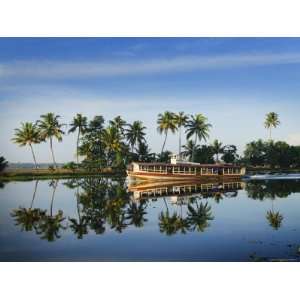  Cruise Boat Sailing Along Keralas Backwaters Premium 