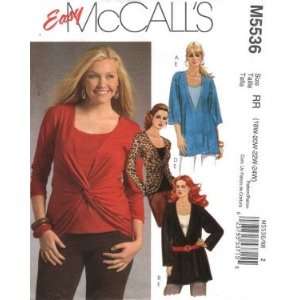  McCalls 5536 Sewing Pattern Womans Plus Size 18W 24W Easy 