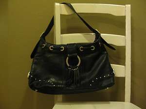 Stylish Large Black Flap Satchel Purse Leather Hand Bag  