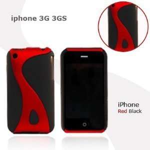 New Red / Black Hard Shell Soft Touch Curl Series Polycarbonate Back 