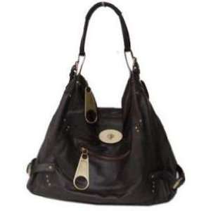   inspired Handbag pu leather brown shoulder bag purse 