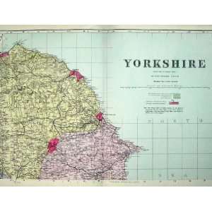  Map Torkshire England Scarborough Whitby Malton