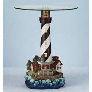  End Table/Occasional Table ~ LIGHTHOUSE Glass Top