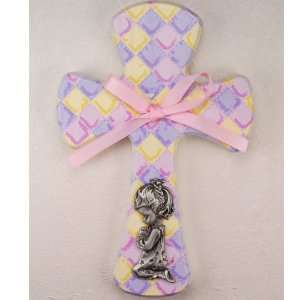   QUILTED CROSS BABY INFANT CHRISTENING BAPTISM SHOWER 