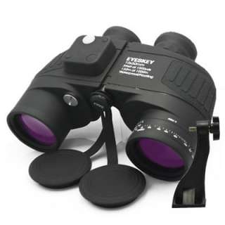10x50 Black Floating Marine Binoculars with Build in Range Finder 