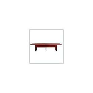   Boat Shaped Conference Table with Slab Base in Cherry