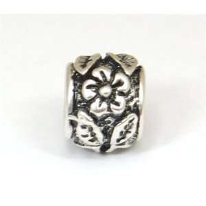    TOC BEADZ Flower 7mm Slide On and Slide Off Charm Bead Jewelry