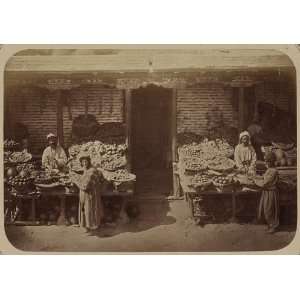 Turkic people,Central Asia,fruit vendor,commerce,c1865  