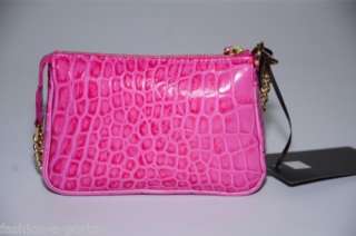 ROBERTO CAVALLI HOT PINK LEATHER BAG CLUTCH BNWT RARE PERFECT GIFT 