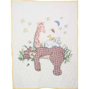 Stamped Baby Quilt Top 36X50 Sleeping Bear