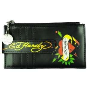  Ed Hardy Lisa Credit/Coin Pouch   Black 