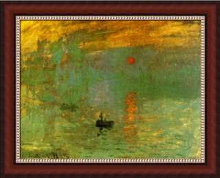 Framed Sun Rise Claude Monet Impression Landscape Art  