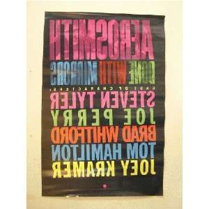  Aerosmith Backwards Letter Faces Poster 