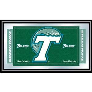 Tulane University Logo and Mascot Framed Mirror   Game Room Products 