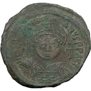  JUSTINIAN I Huge 527AD FOLLIS Ancient Byzantine Coin 