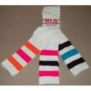   Pairs Womens/Girls Neon Color Knee High Tube Socks 