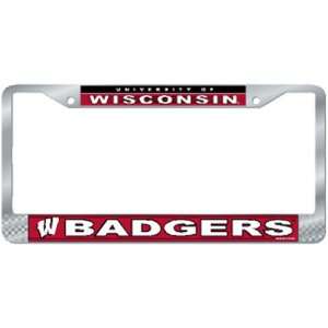  Wisconsin Badgers NCAA Chrome License Plate Frame by 