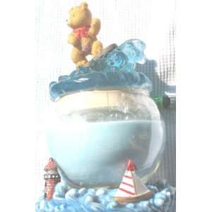  Surfing Bear Candle Topper & Round Candle Holder with 