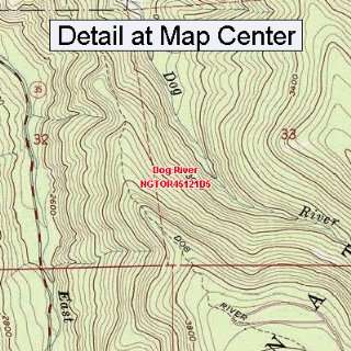 USGS Topographic Quadrangle Map   Dog River, Oregon (Folded/Waterproof 