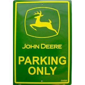  John Deere Parkeing Only   Aluminum Tractor Sign Color 