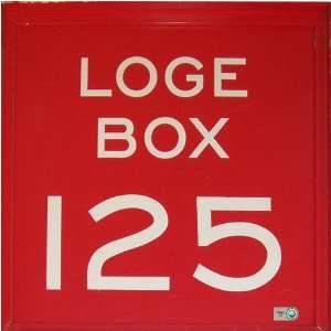  Fenway Park Loge Box 125 Sign
