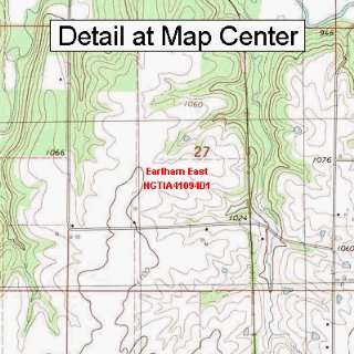  USGS Topographic Quadrangle Map   Earlham East, Iowa 
