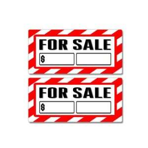 For Sale Sign   Alert Warning   Set of 2   Window Business Stickers