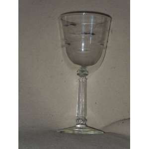  Princess House Crystal 7.5 Stemware with Etched Leafs 