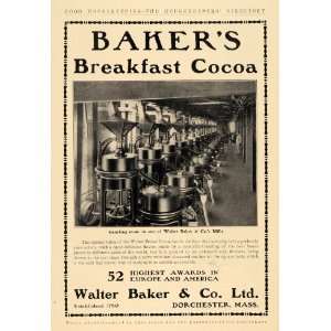  1909 Ad Walter Baker & Co. Breakfast Cocoa Beverage 